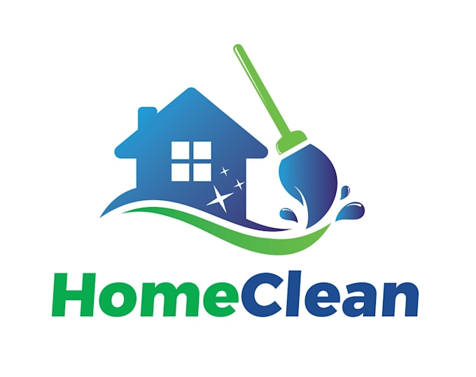 create creative and good home cleaning looking logo design
