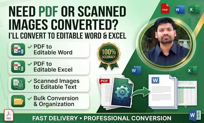 convert PDF to word, excel and scanned documents