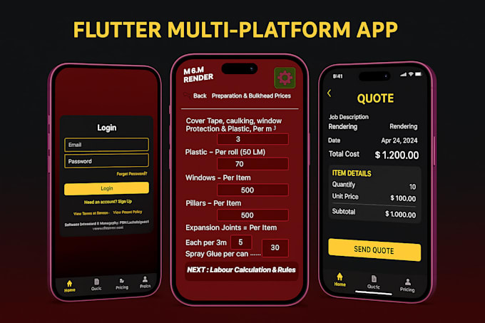 build flutter mobile and web app