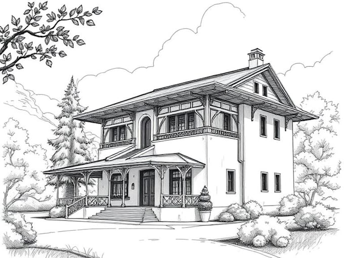 draw architecture and urban design sketches