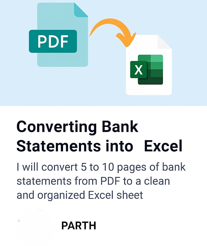 convert bank in to excel