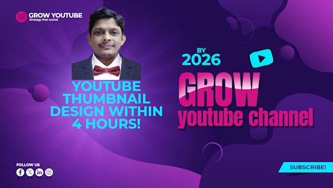 design stunning custom youtube thumbnail within 4 hours