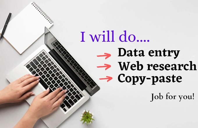 do accurate data entry, web research, and canva design work