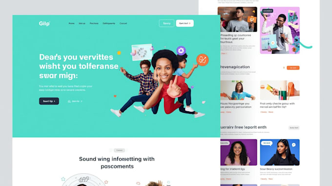 design and develop a stunning website using HTML, CSS, and javascript