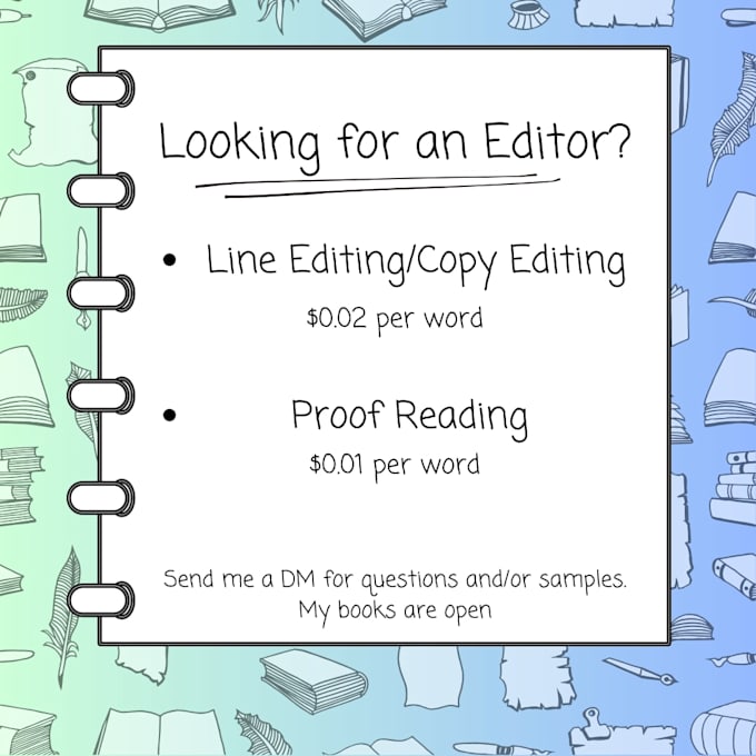 copyedit or proofread your novel for indie romance authors