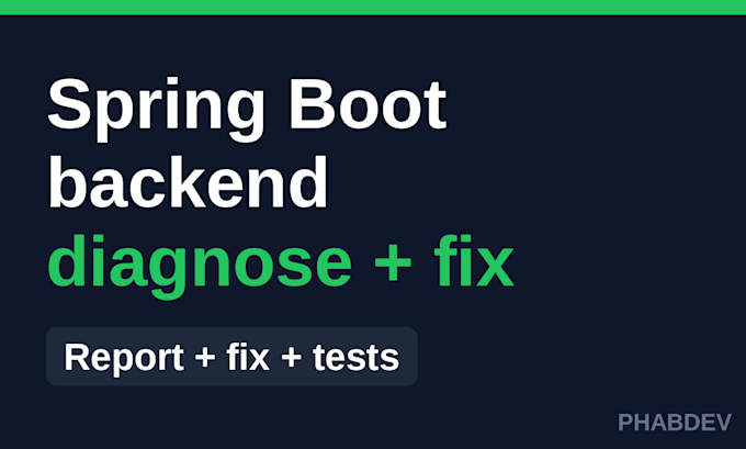 diagnose and fix bugs in your java spring boot backend api