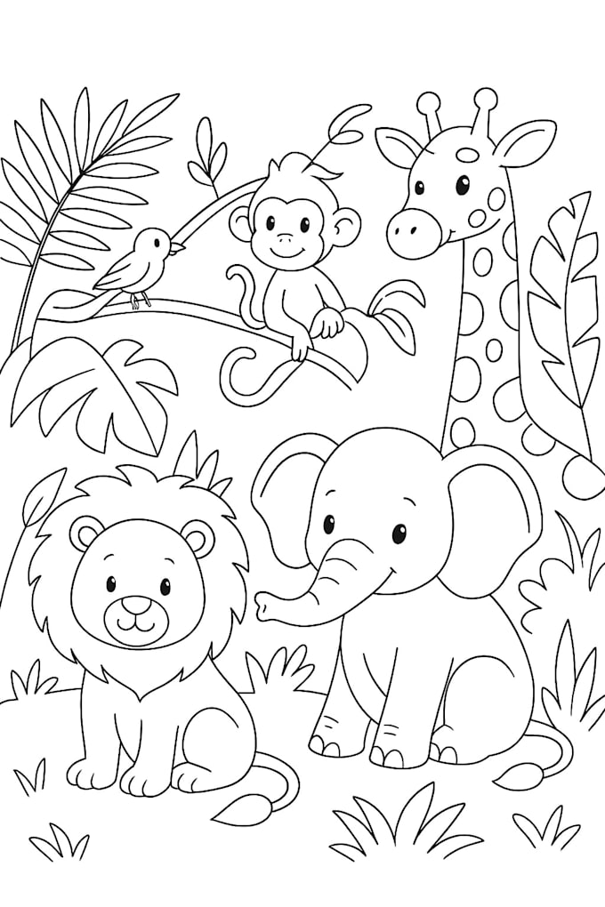 create a fun and educational coloring book for kids