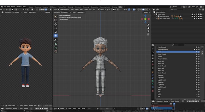 Rigging your 3d character and asset in blender by Vhandrea | Fiverr