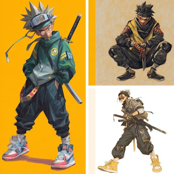 do anime character model sheet for games, and comics