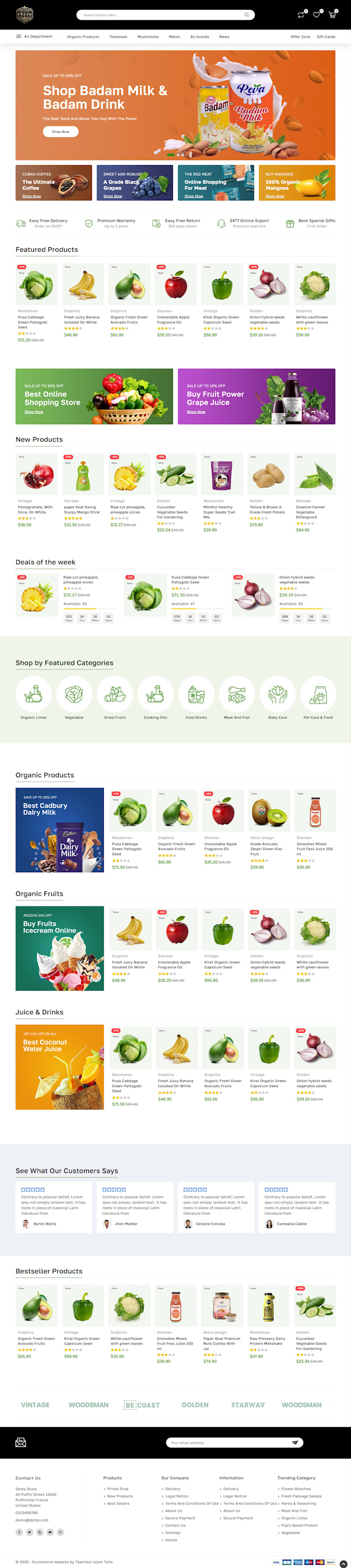 design a modern and responsive ecommerce  website