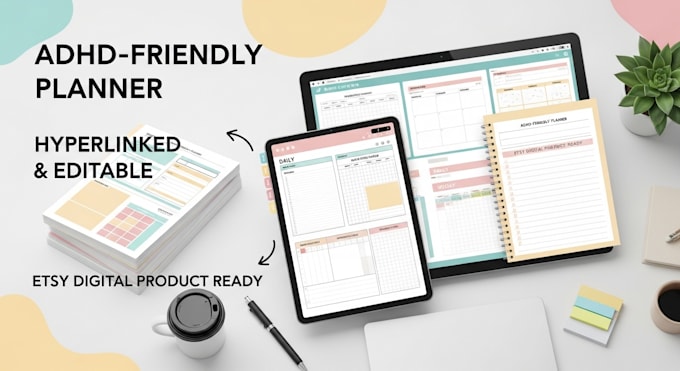 design custom canva adhd digital planner to boost focus and productivity