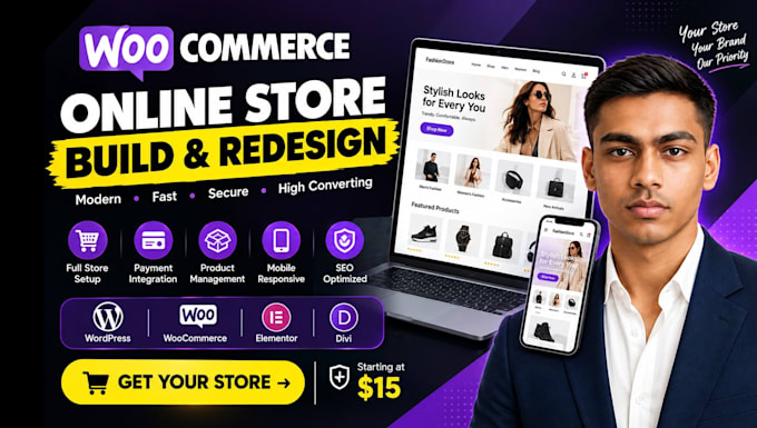 build or redesign your custom woocommerce store