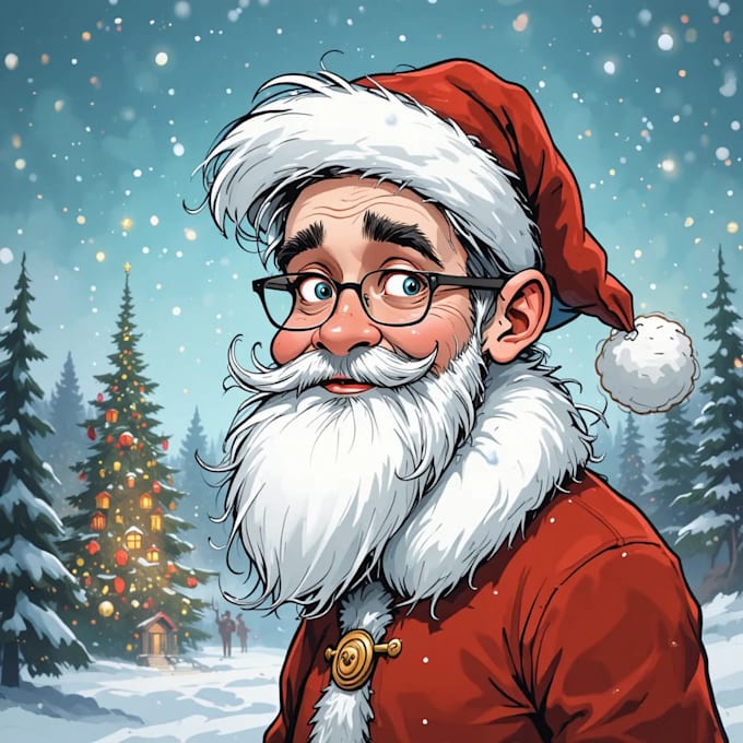 make a christmas cartoon caricature