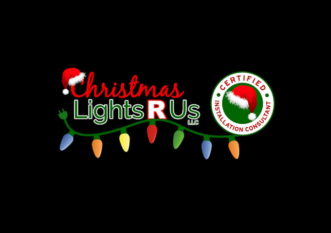 create premium super logo for christmas lights r us