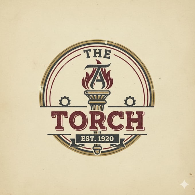 design a professional vintage torch logo