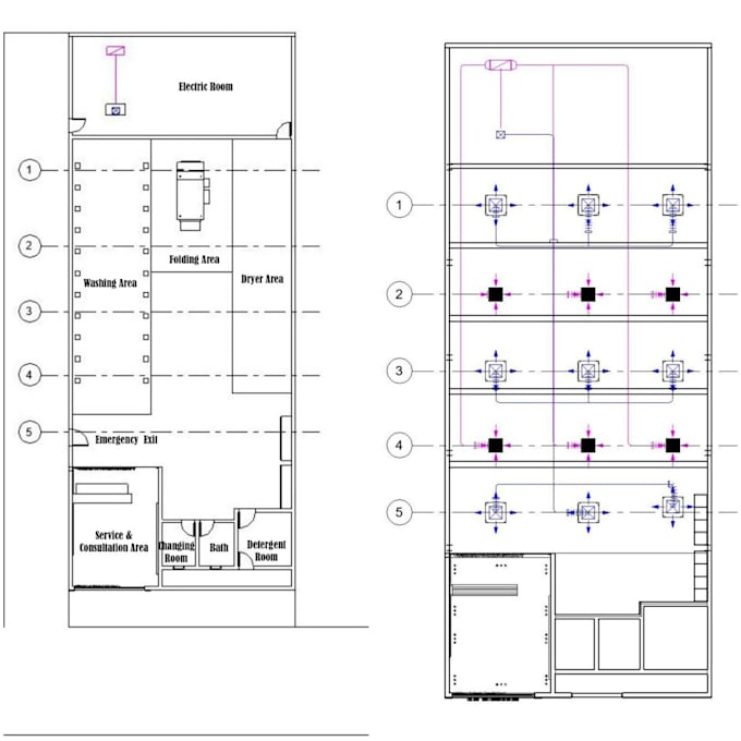 create automatic laundry shop in revit and lumion