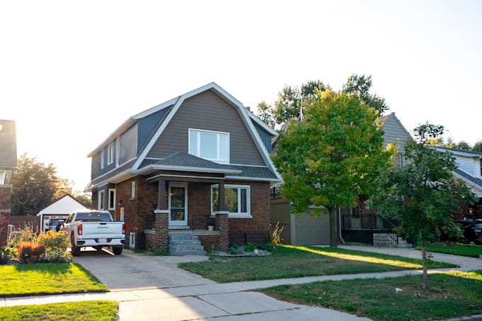 do real estate photo editing, color correction, and sky replaceme