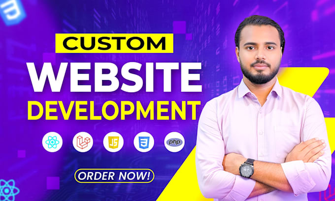 website development as php laravel developer, software developer react js
