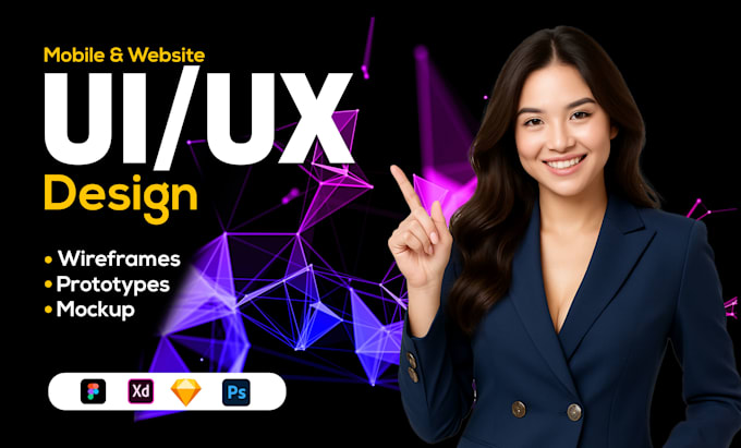 design modern figma UI UX for mobile app, website and web app prototype