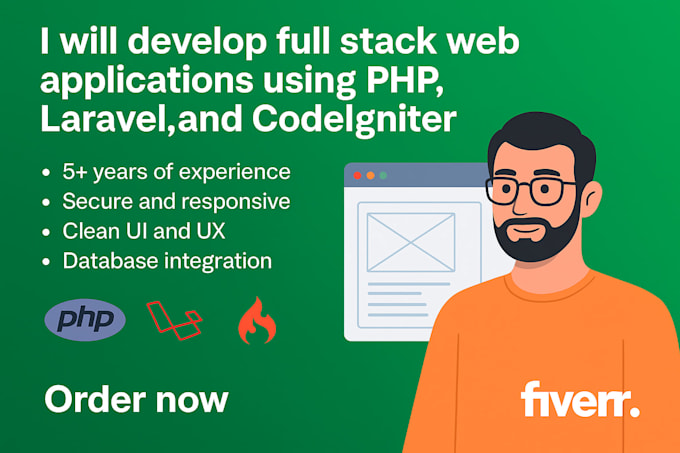 create full stack websites using PHP, codeigniter, laravel and reactjs