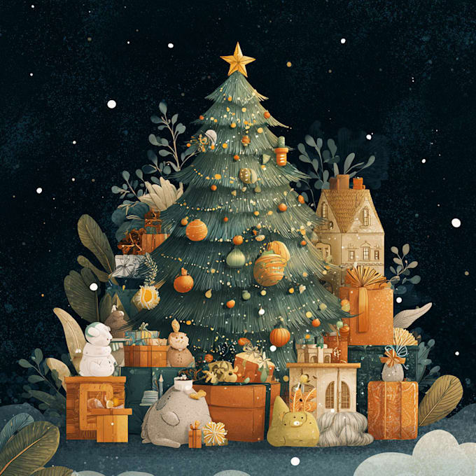 design christmas themed illustration