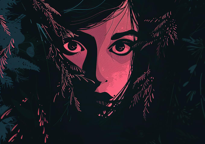 create dark art illustration