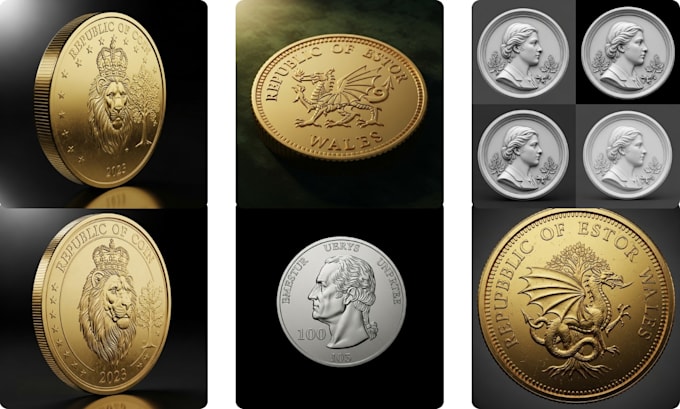 create custom 3d coin, medallion, bas relief, and cnc model from your reference