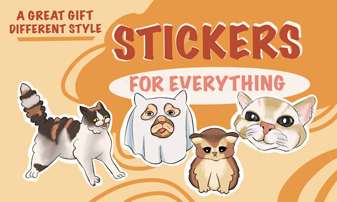 Create cute, funny, and memorable stickers illustrations by Gera_mk ...