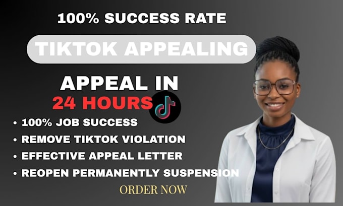 fix resolve the tiktok issues and submit an appeal