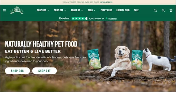 design a high converting shopify pet store for pet dropshipping and pet brand