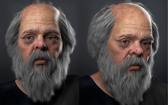 sculpt realistic 3d head, 3d bust statue, 3d face model, 3d mask for 3d printing