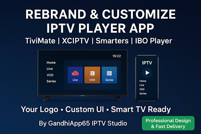 Rebrand and customize iptv player app with your brand name and ui by ...
