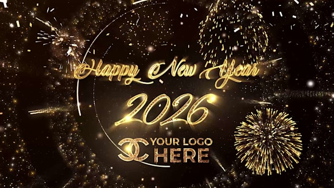 create a 2026 new year countdown video with your logo