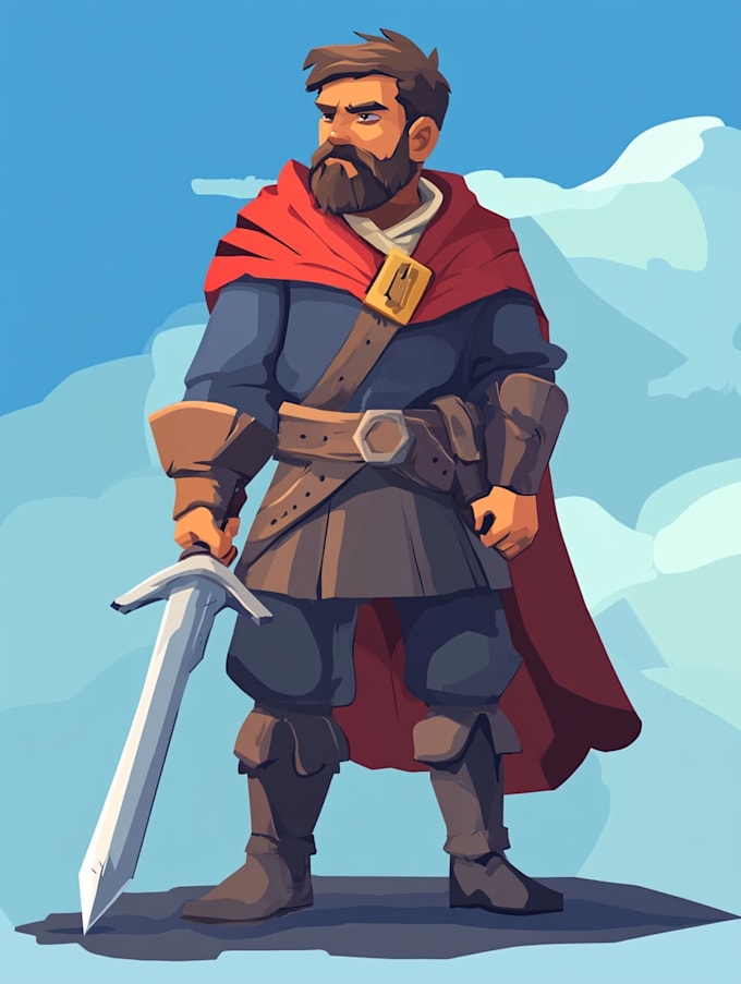 do 2d character design, 2d game character, concept
