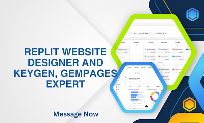 build your replit website and design gempages or splashscreen pages