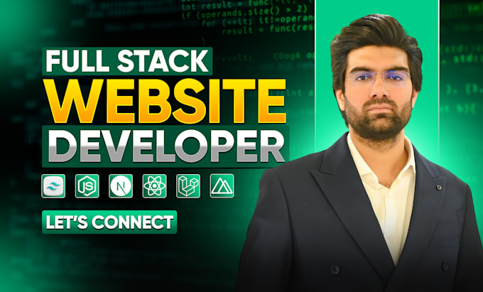 be full stack web developer frontend backend react vue laravel nodejs