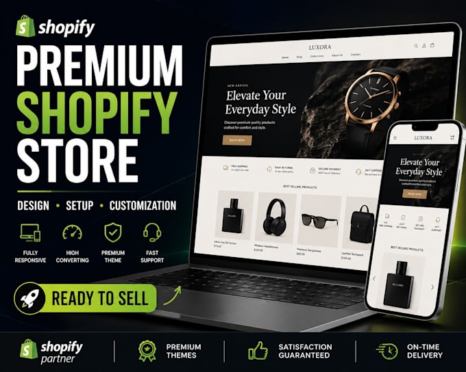 design and setup your shopify store with premium theme