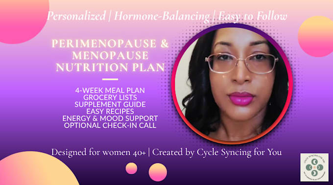 create nutrition plans for perimenopause and menopause