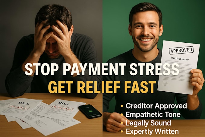 draft a hardship letter to creditors to pause or reduce payments