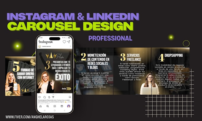 design canva carousel posts for instagram and linkedin