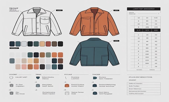 Develop complete garment tech packs with measurements and specs by ...