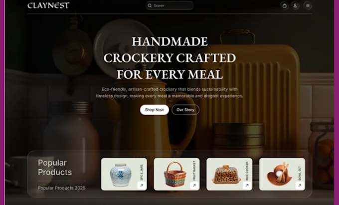 squarespace handmade product website candle shop website ceramics store website