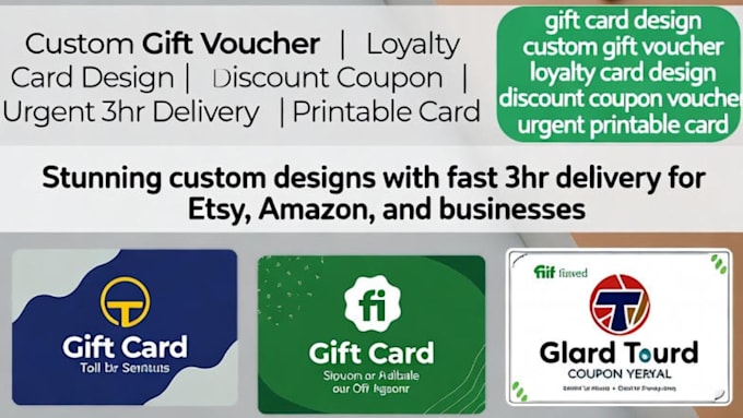 create custom gift card  voucher in 3hrsprintable layout