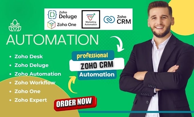 Setup zoho desk, zoho crm, zoho deluge script, zoho one, crm workflow ...