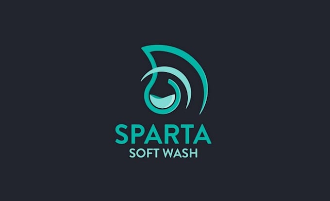 make modern spartan themed logo for sparta soft wash