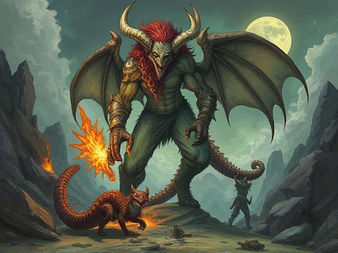 illustrate fantasy art creatures and characters