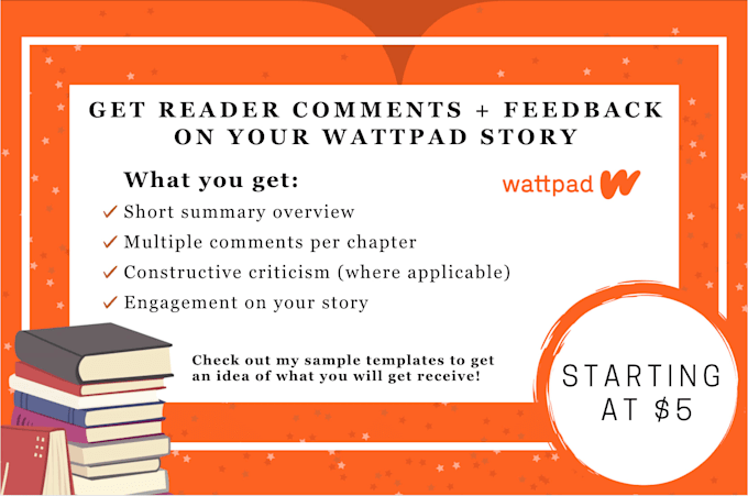 read and review your wattpad story with genuine comments