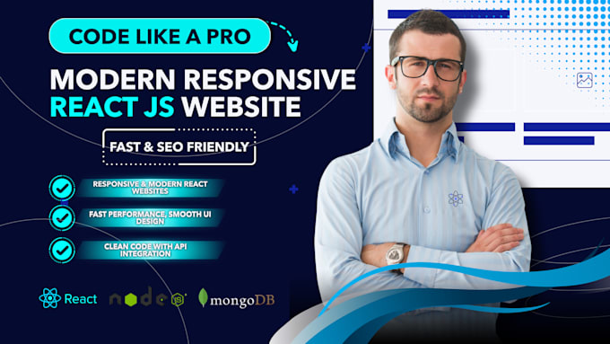 do create a responsive react js landing page or full website