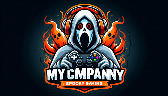 Design premium spooky ghost gaming mascot logo t shirt design by ...