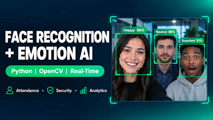 build face recognition and emotion detection ai system with opencv python